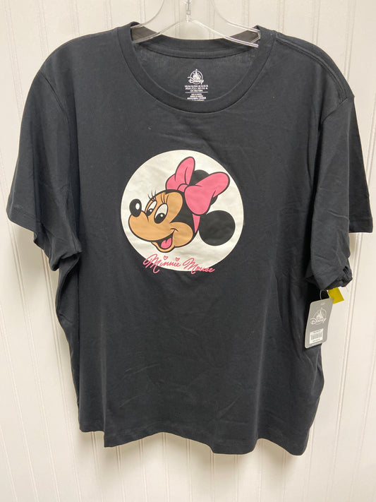 Top Short Sleeve Basic By Disney Store In Black, Size: Xl