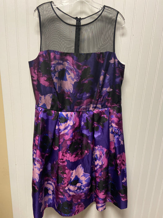 Dress Party Short By London Times In Purple, Size: 1x