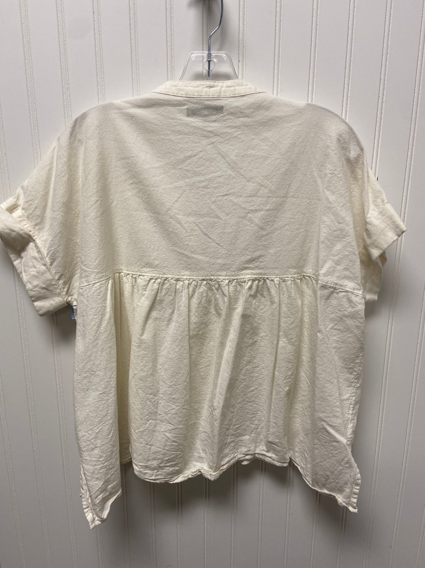 Top Short Sleeve Basic By Madewell In Cream, Size: L