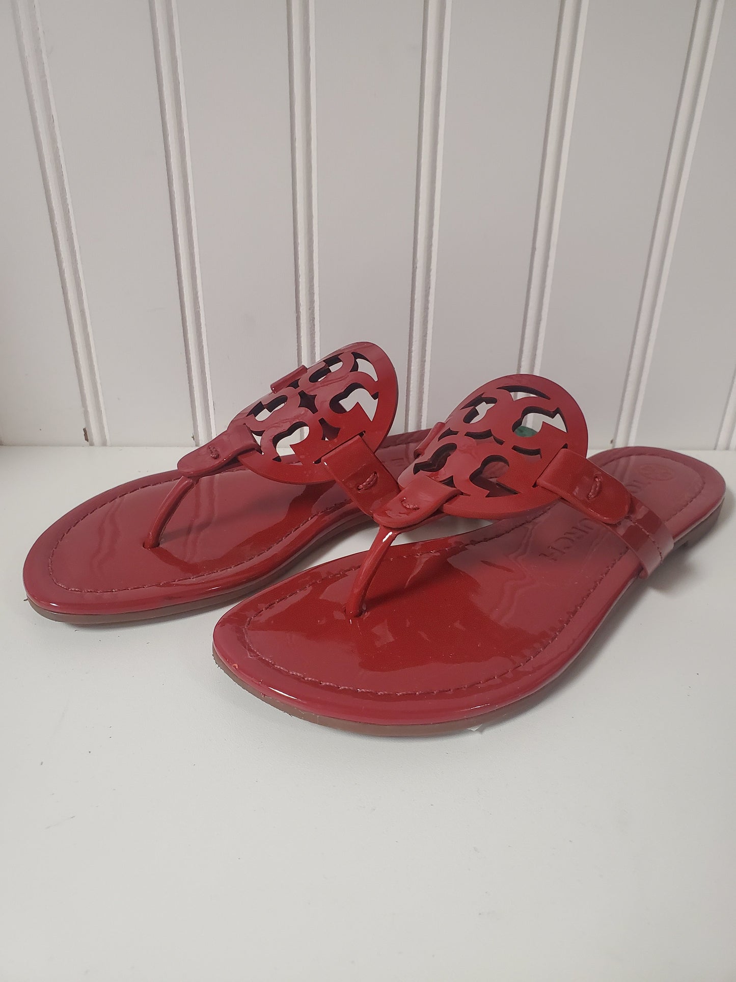 Sandals Designer By Tory Burch In Red, Size: 5.5