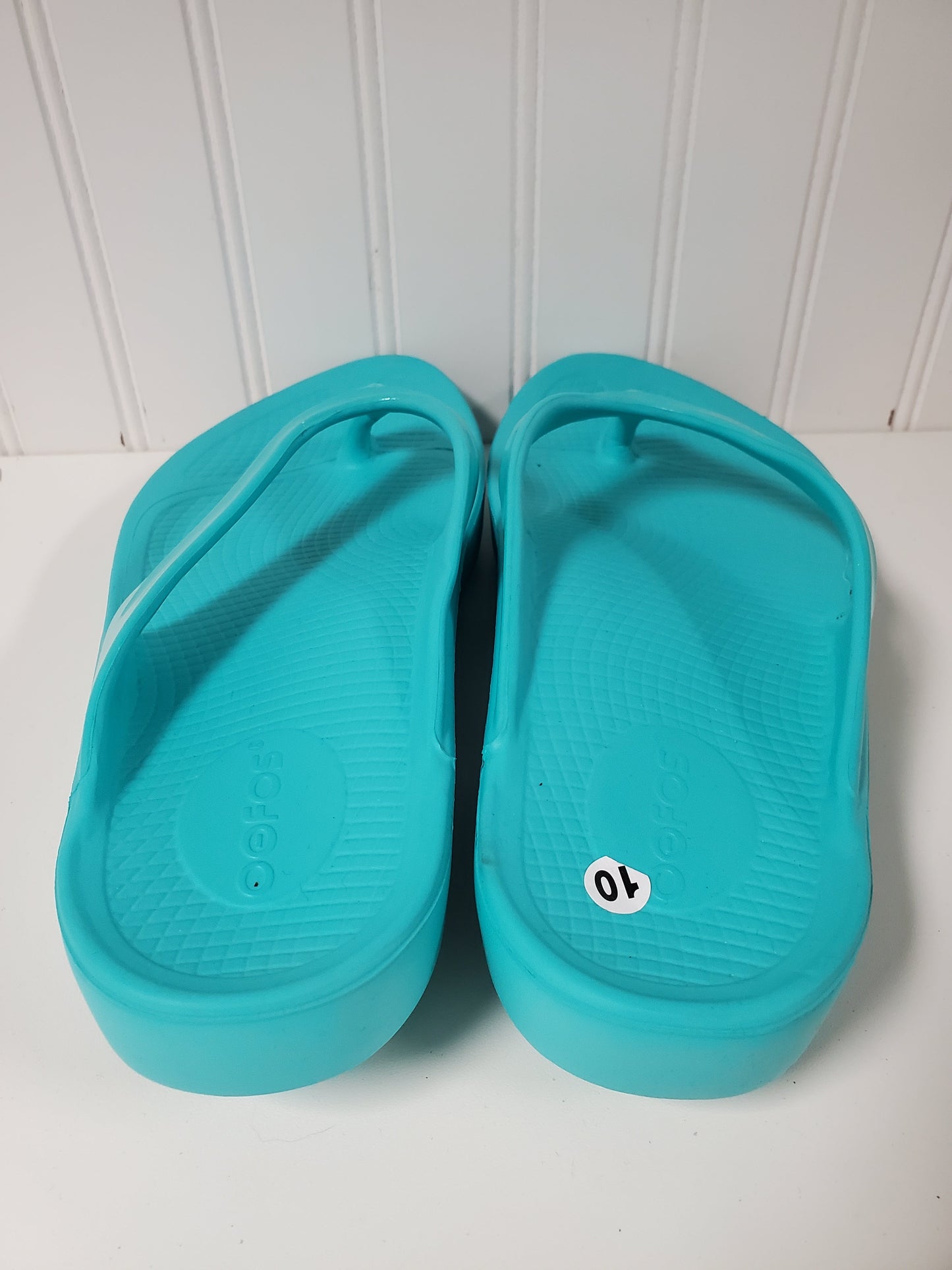 Sandals Flip Flops By Oofos In Blue, Size: 10