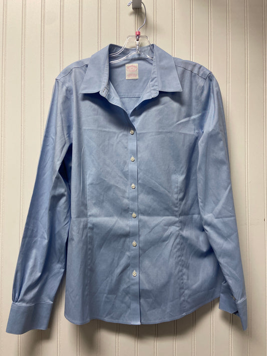 Top Long Sleeve By Brooks Brothers In Blue, Size: Xl