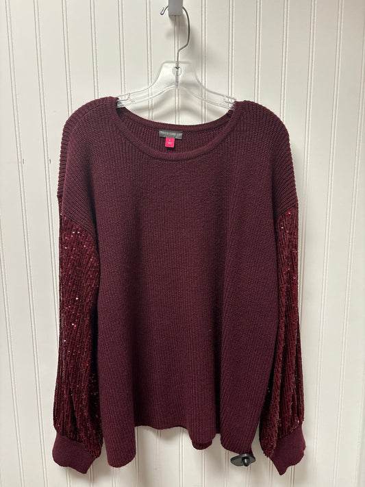 Sweater By Vince Camuto In Maroon, Size: L