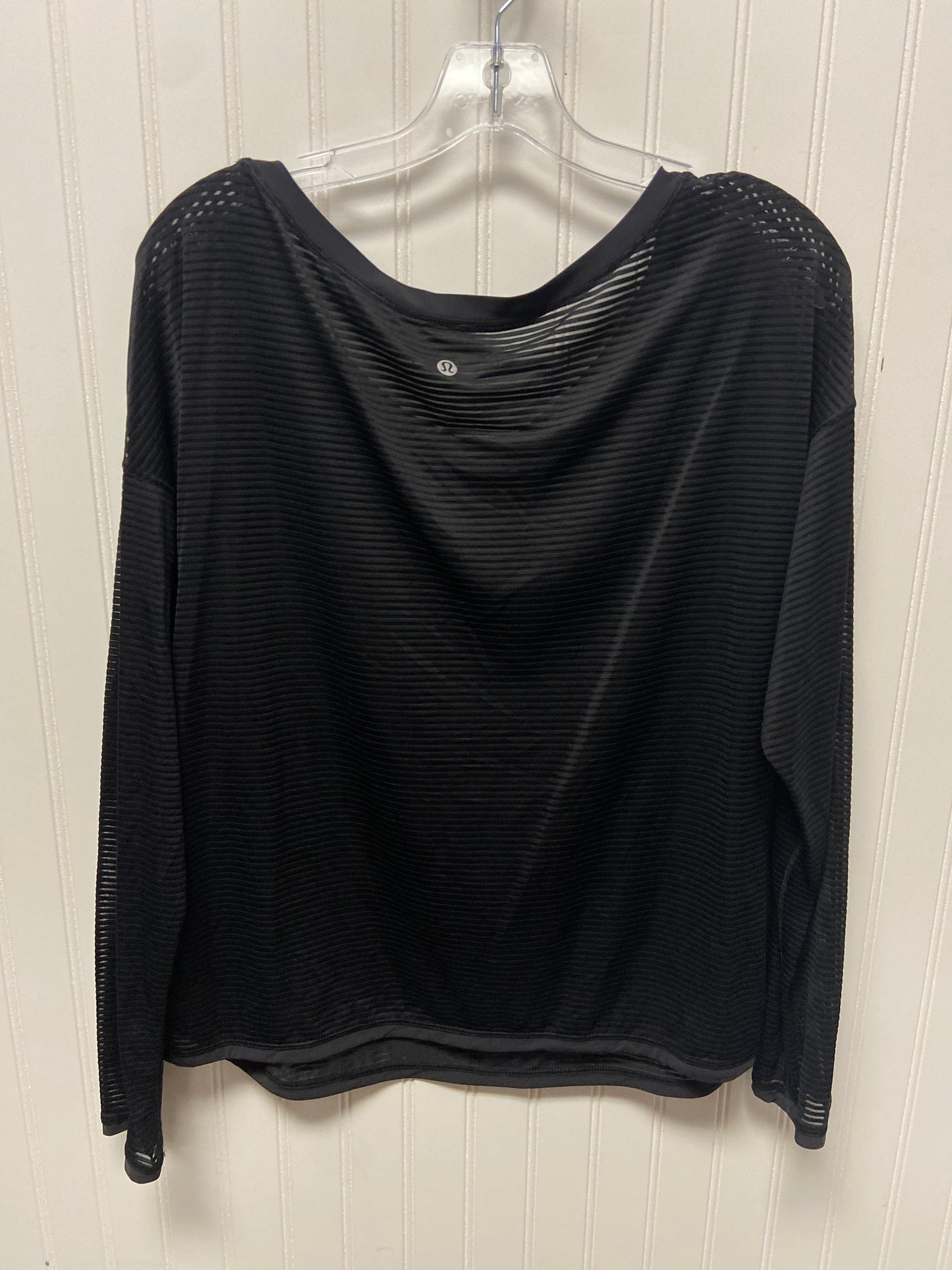 Athletic Top Long Sleeve Crewneck By Lululemon In Black, Size: Xl