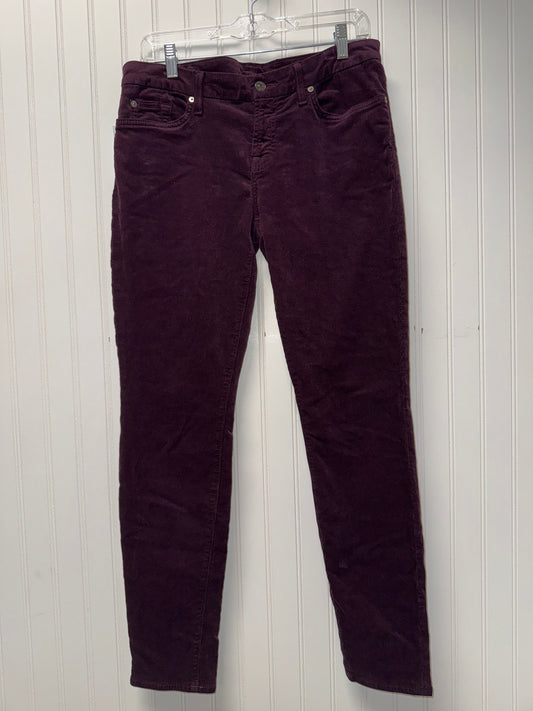 Pants Corduroy By 7 For All Mankind In Purple, Size: 10