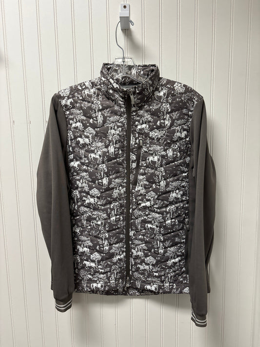 Jacket Puffer & Quilted By Ariat In Taupe, Size: L