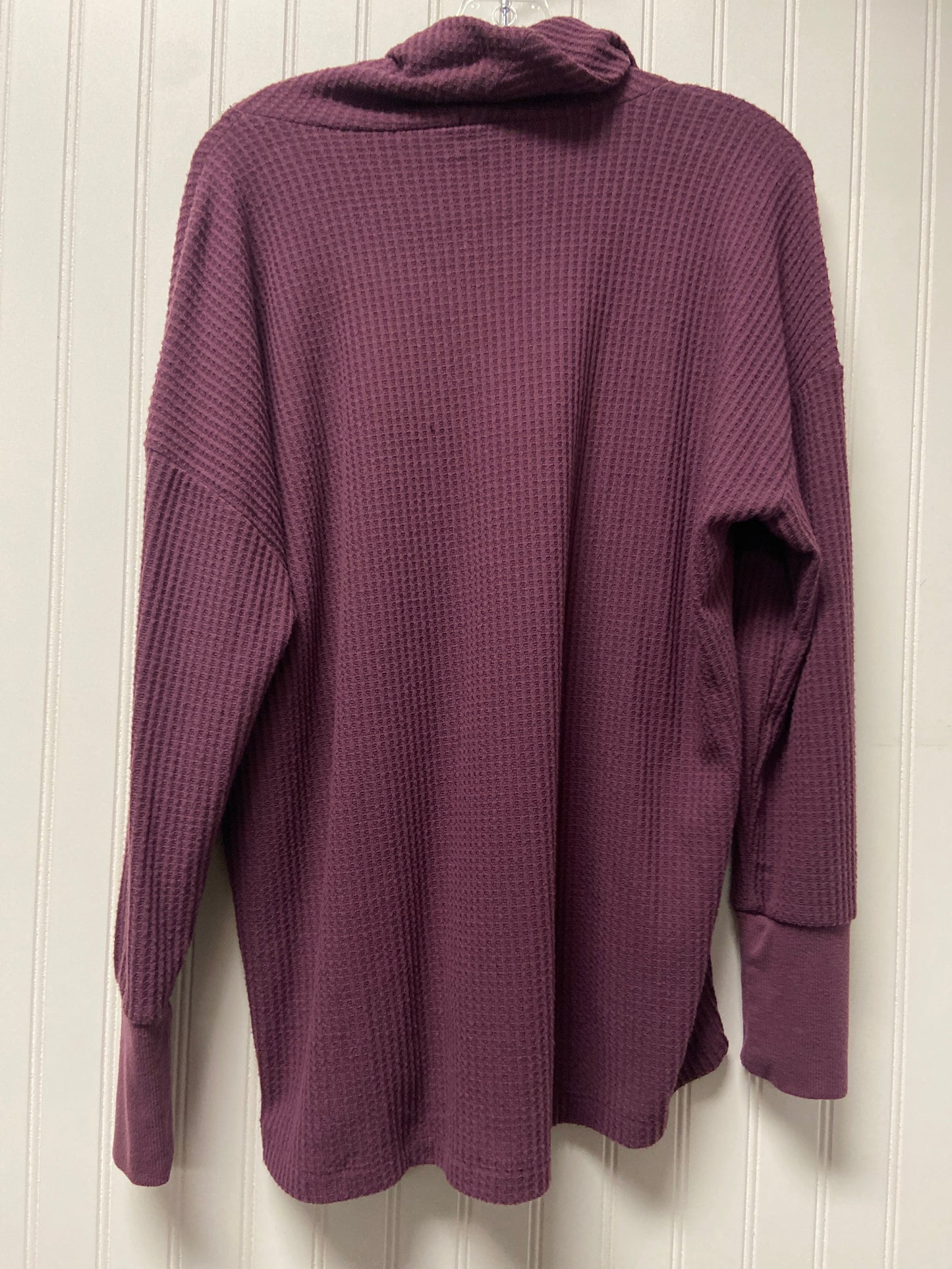 Top Long Sleeve Basic By Loft In Purple, Size: L