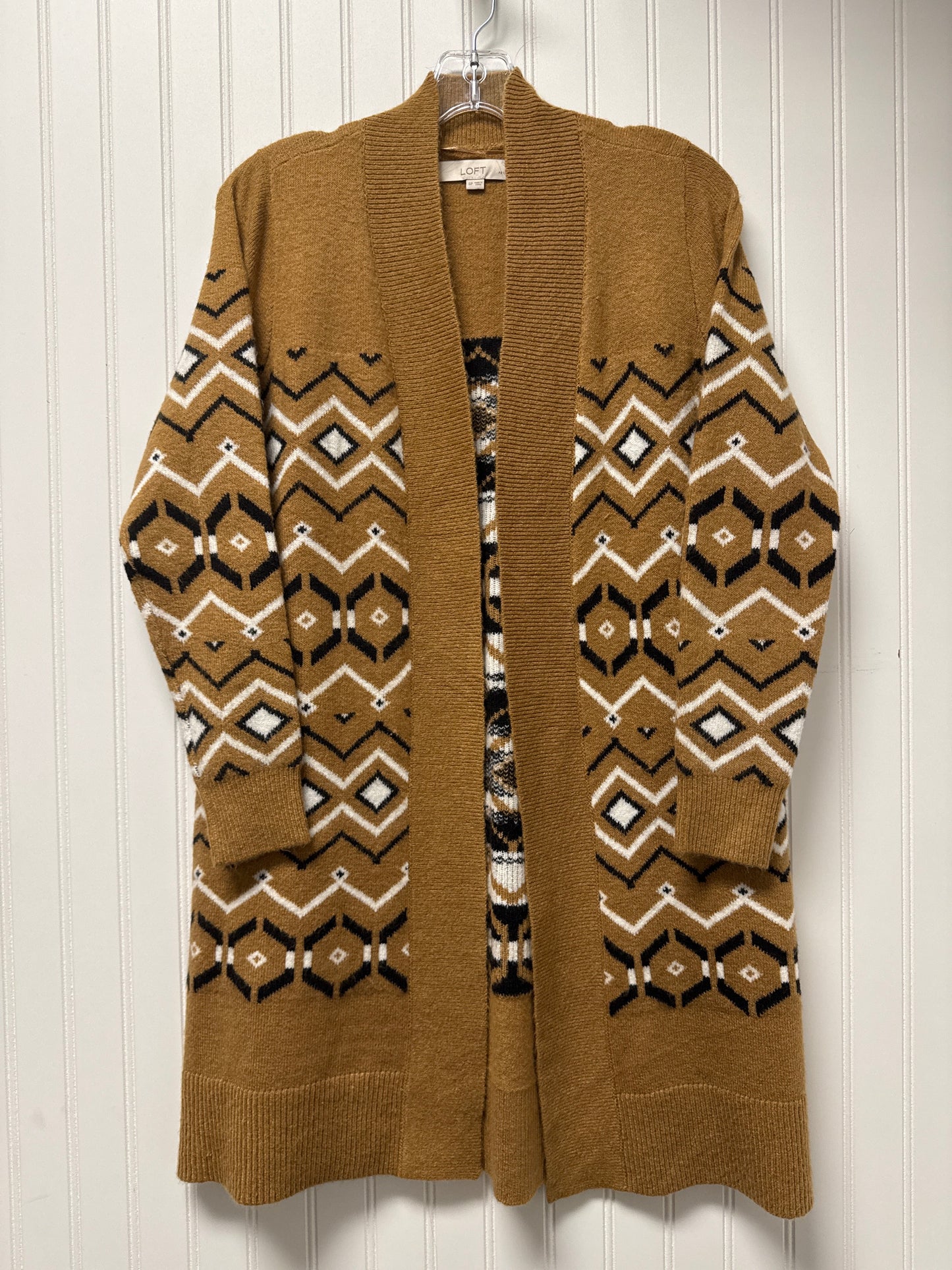 Sweater Cardigan By Loft In Tan, Size: Sp