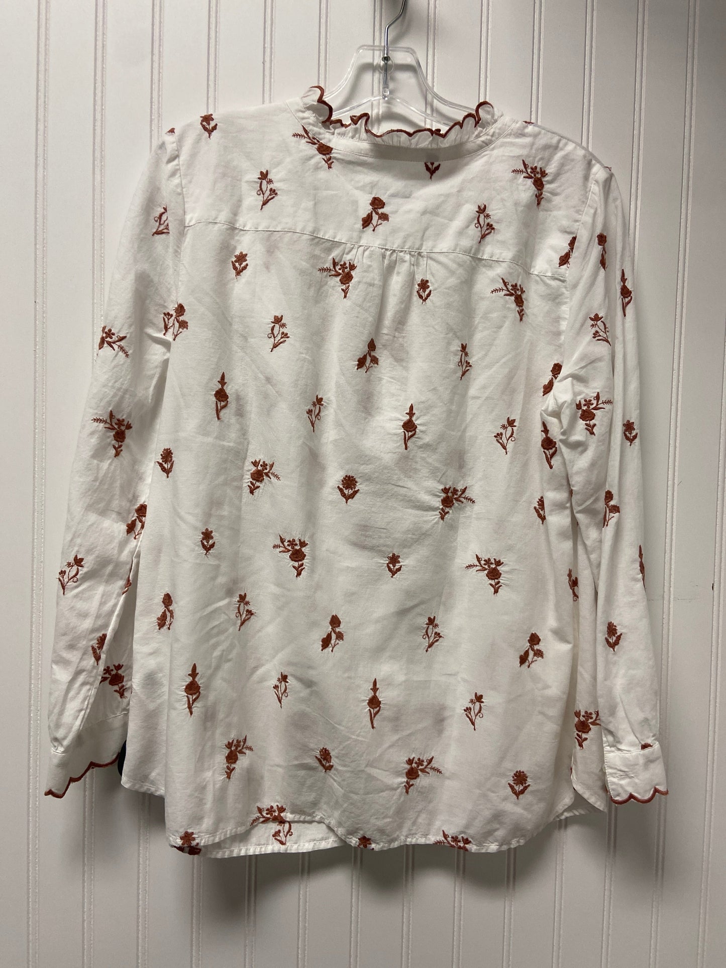 Top Long Sleeve By Talbots In White, Size: Sp