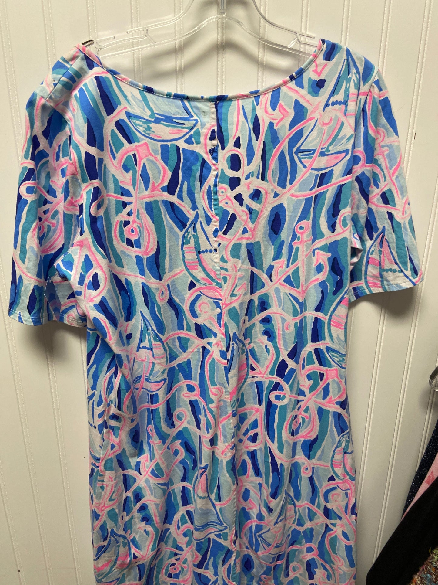 Dress Designer By Lilly Pulitzer In Blue & Pink, Size: L