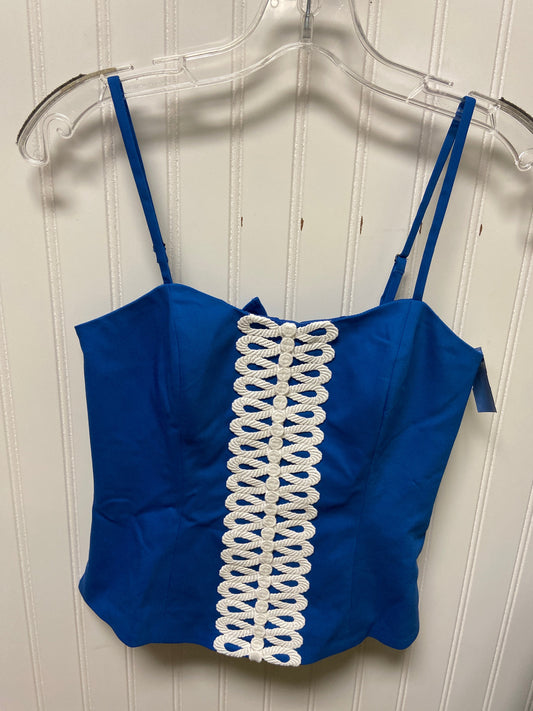 Top Sleeveless Designer By Lilly Pulitzer In Blue & White, Size: Xxs