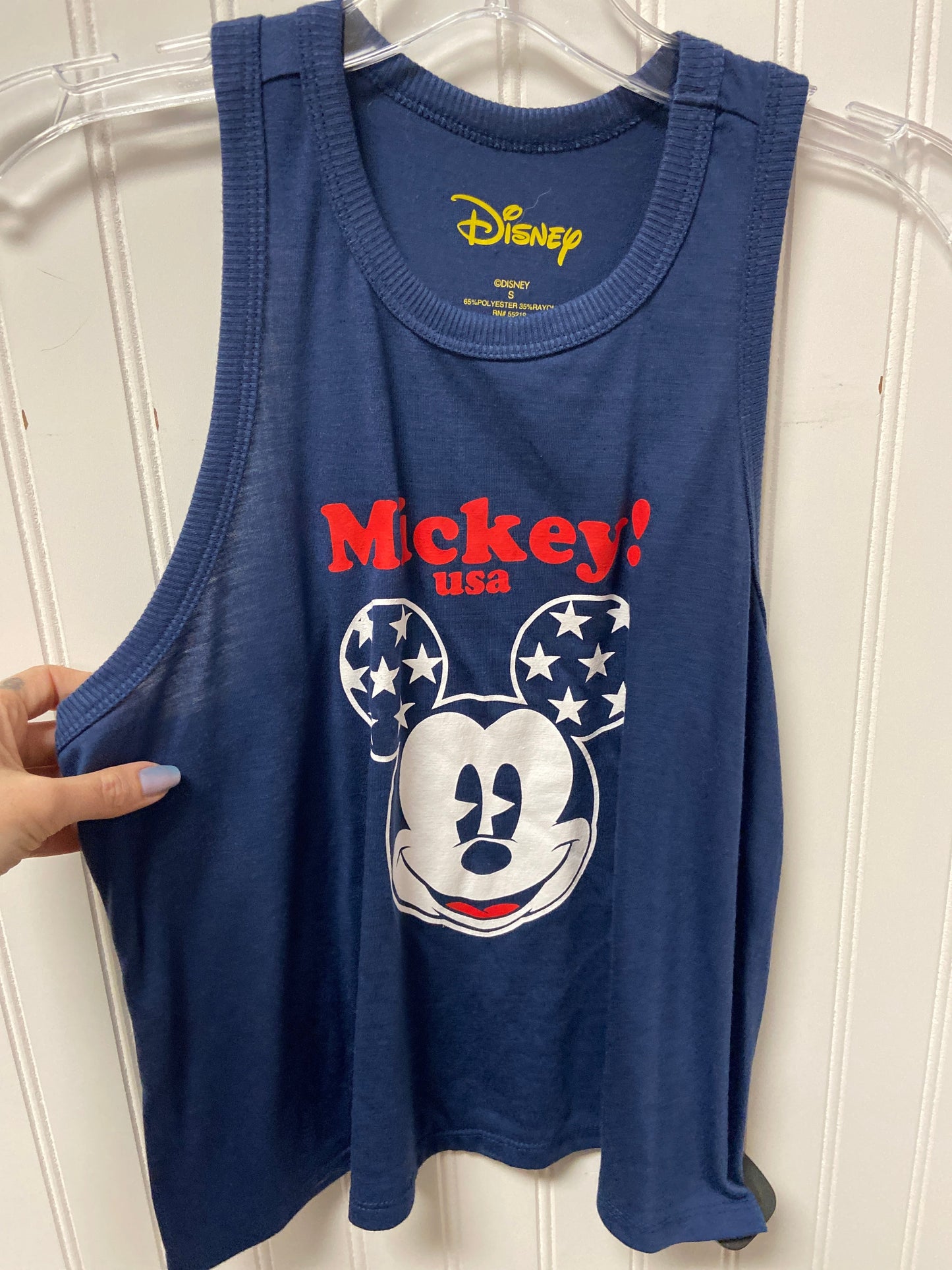 Top Sleeveless Basic By Disney Store In Blue, Size: S