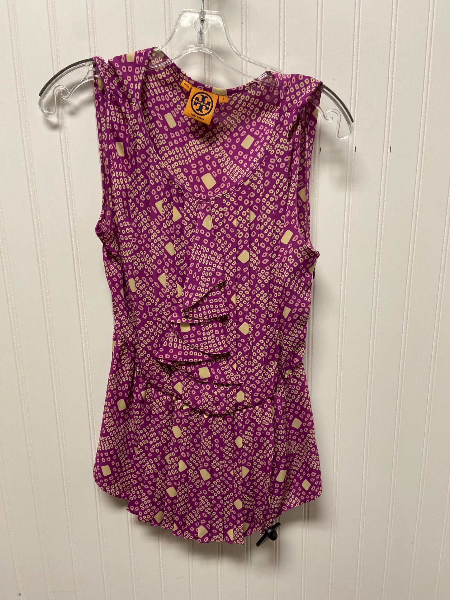 Top Sleeveless Designer By Tory Burch In Purple, Size: M