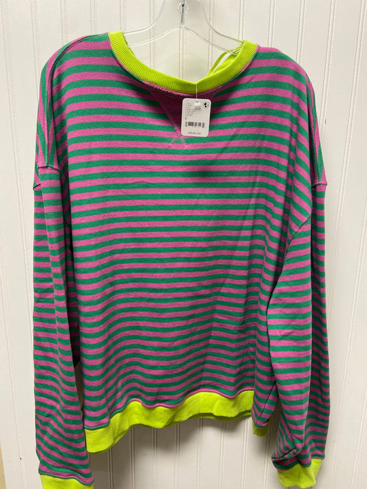 Sweatshirt Crewneck By We The Free In Striped Pattern, Size: S