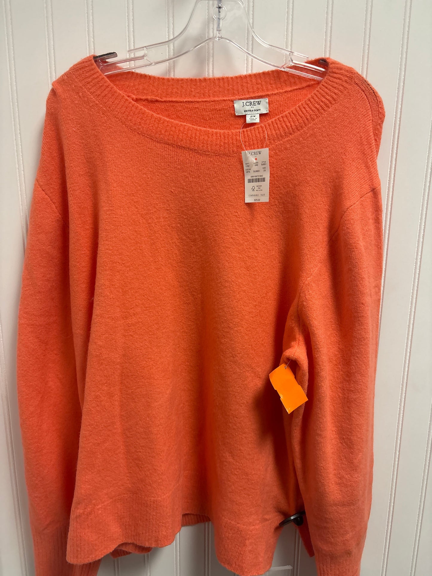 Sweater By J. Crew In Orange, Size: 2x