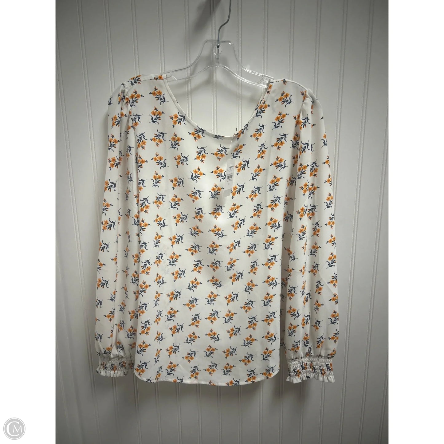 Top Long Sleeve Basic By Loft In White, Size: M