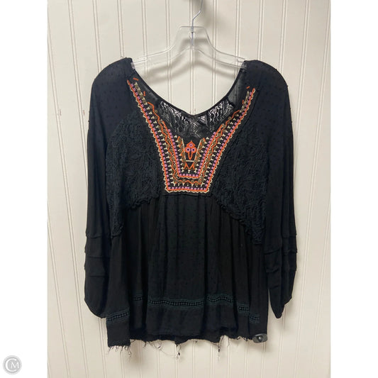 Top Long Sleeve By Miss Me In Black, Size: M