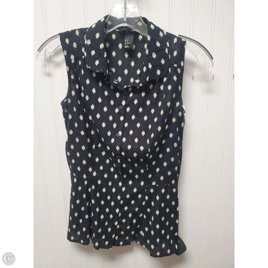 Top Sleeveless By H&m In Black & Cream, Size: Xs