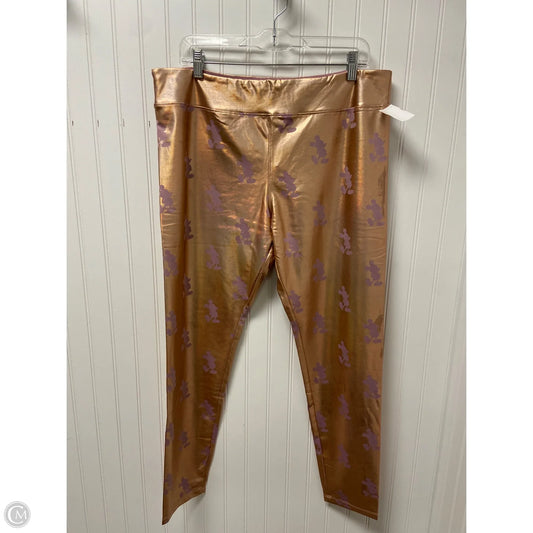 Pants Leggings By Disney Store In Rose Gold, Size: Xl