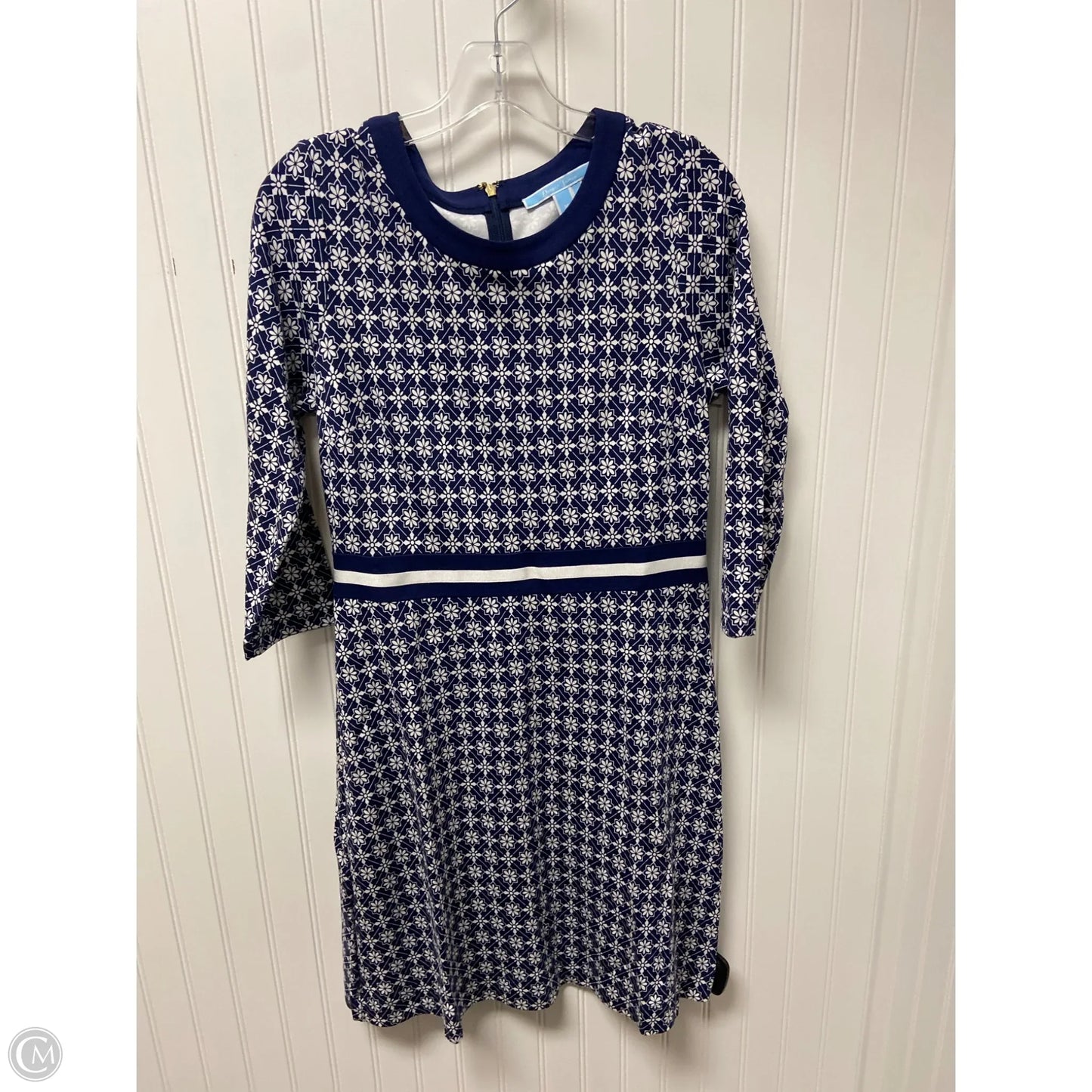 Dress Casual Short By Draper James In Blue & White, Size: M