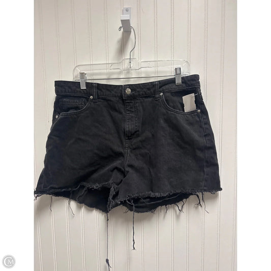 Shorts By H&m In Black Denim, Size: 14