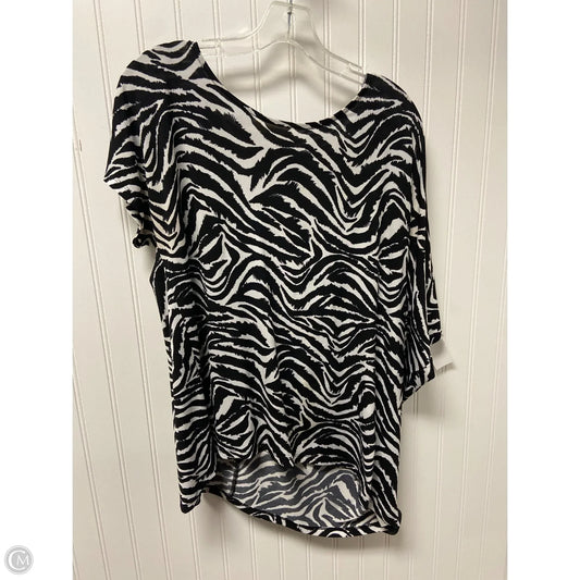 Top Short Sleeve By Michael By Michael Kors In Zebra Print, Size: M