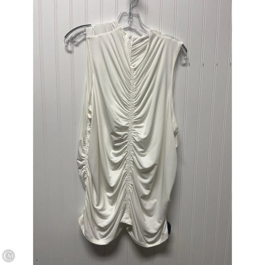 Top Sleeveless By Calvin Klein In White, Size: 1x