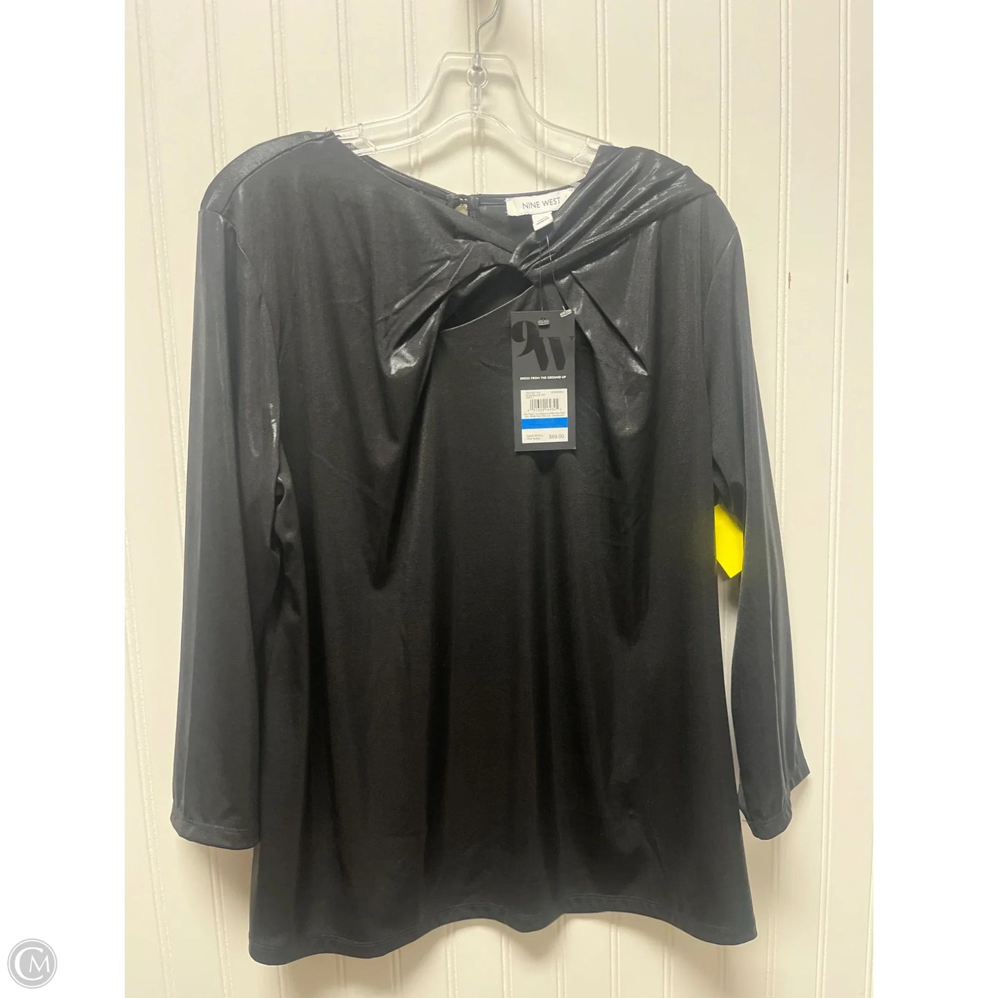 Top Long Sleeve By Nine West In Black, Size: Xl