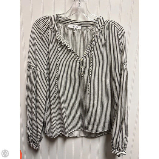 Top Long Sleeve By Frame In Striped Pattern, Size: Sp