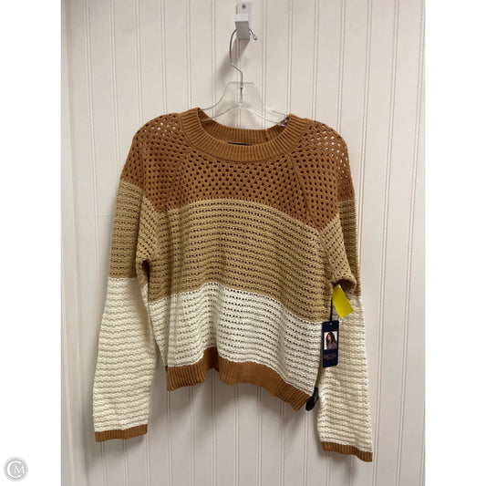 Sweater By Rachel Roy In Cream & Tan, Size: L