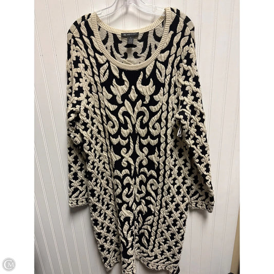 Dress Sweater By Inc In Black & Cream, Size: 1x