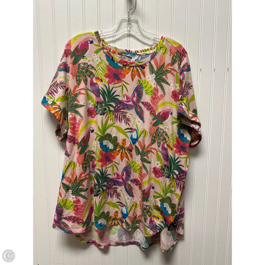 Top Short Sleeve Basic By Crown And Ivy In Pink, Size: 2x