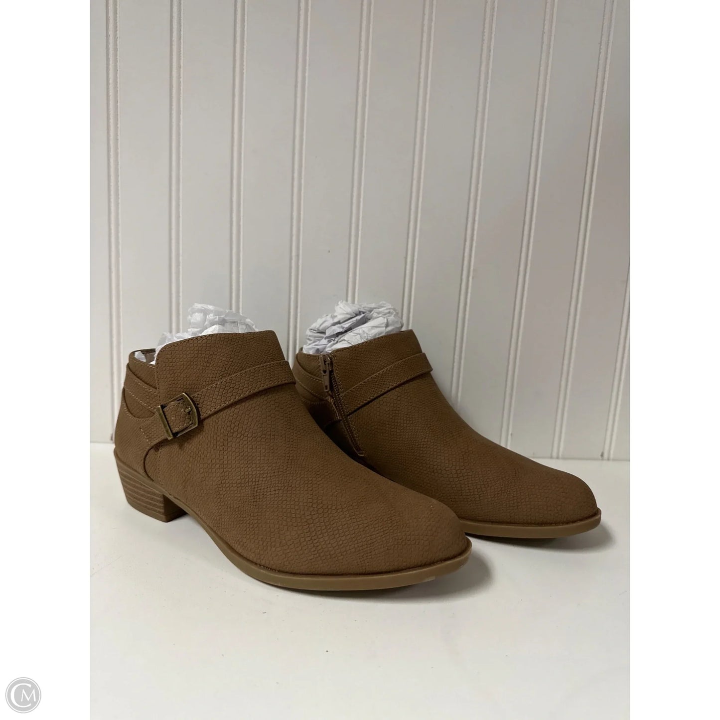 Boots Ankle Heels By Life Stride In Tan, Size: 7.5