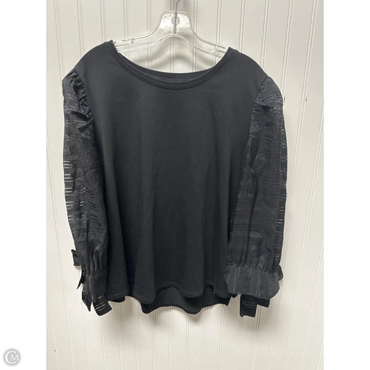 Top Long Sleeve By Chicos In Black, Size: Xl
