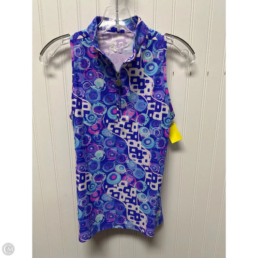 Athletic Tank Top By Clothes Mentor In Black & Purple, Size: S