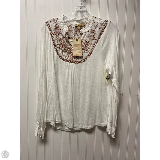 Top Long Sleeve By Democracy In White, Size: S