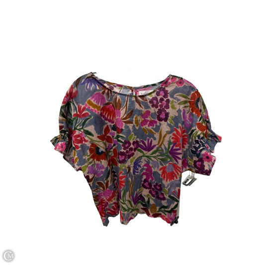 Top Short Sleeve By Velvet In Multi-colored, Size: S