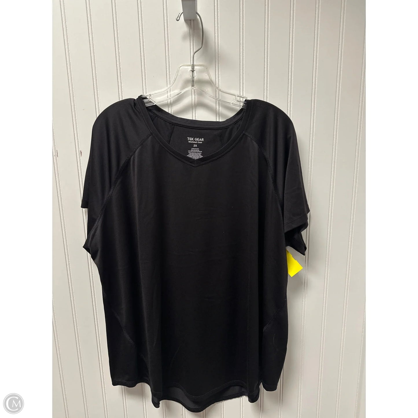 Athletic Top Short Sleeve By Tek Gear In Black, Size: 2x