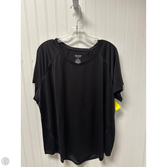 Athletic Top Short Sleeve By Tek Gear In Black, Size: 2x