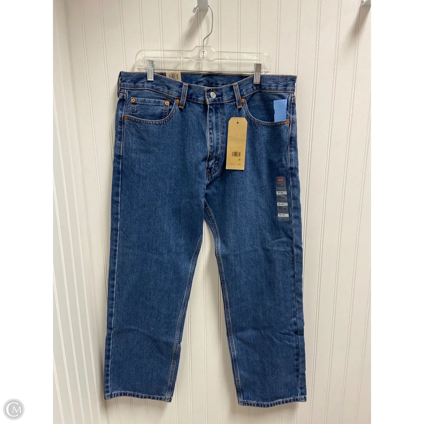 Jeans Straight By Levis In Blue Denim, Size: 16