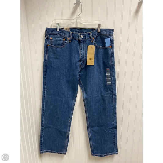 Jeans Straight By Levis In Blue Denim, Size: 16