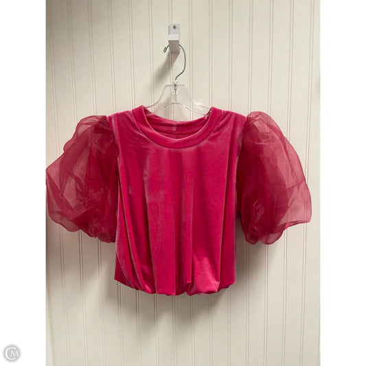 Top Short Sleeve By Maeve In Pink, Size: M