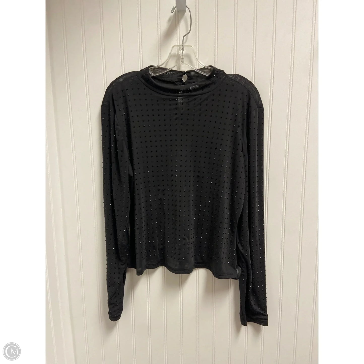 Top Long Sleeve By No Boundaries In Black, Size: 1x