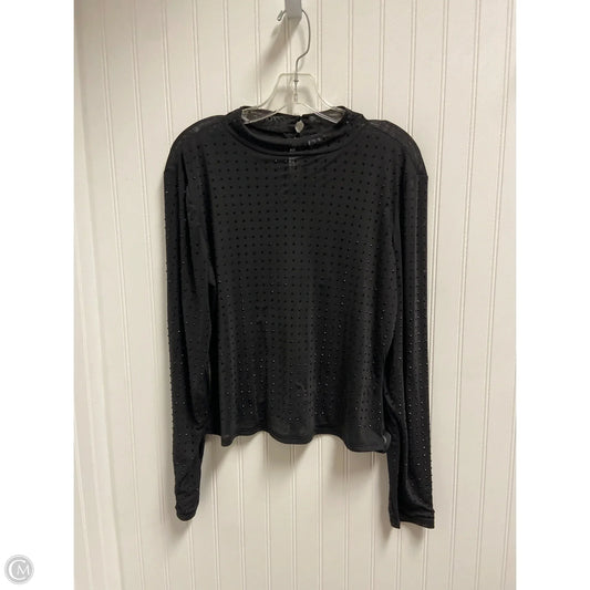 Top Long Sleeve By No Boundaries In Black, Size: 1x