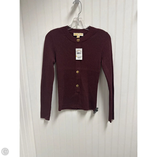Sweater Cardigan By Michael By Michael Kors In Purple, Size: M