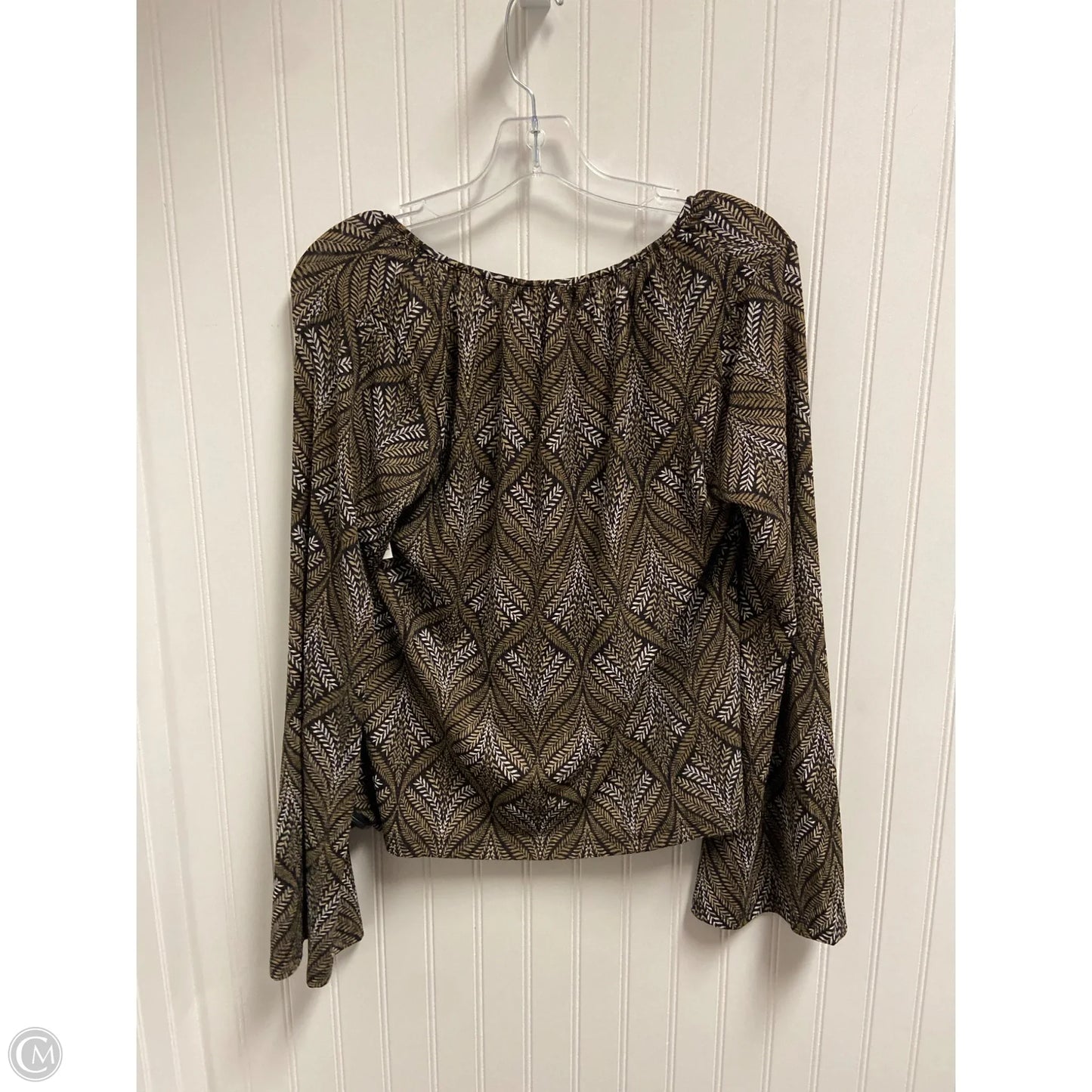 Top Long Sleeve By Michael By Michael Kors In Black & Brown, Size: M