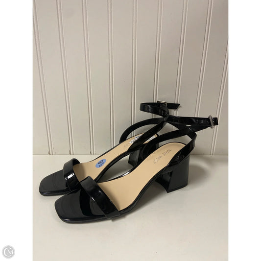 Sandals Heels Block By Nine West In Black, Size: 8.5