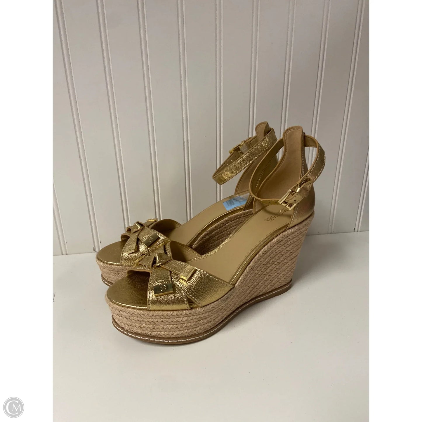 Sandals Designer By Michael Kors In Gold, Size: 10