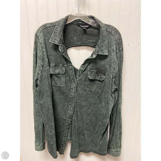 Top Long Sleeve By Rock And Republic In Black & Blue, Size: 2x