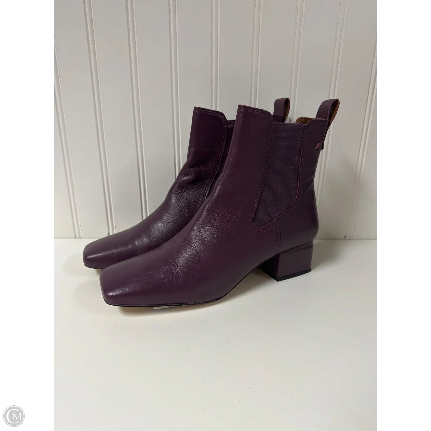 Boots Ankle Heels By Franco Sarto In Purple, Size: 6.5